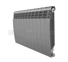 Радиатор биметаллический секционный Royal Thermo BiLiner B 500 12 секций, боковое проходное подключение, серебристый