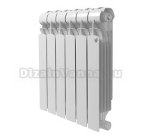 Радиатор биметаллический секционный Royal Thermo Indigo B 500 6 секций, боковое проходное подключение, белый