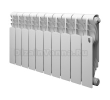 Радиатор биметаллический секционный Royal Thermo Revolution B 350 10 секций, боковое проходное подключение, белый