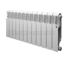 Радиатор биметаллический секционный Royal Thermo Revolution B 350 12 секций, боковое проходное подключение, белый