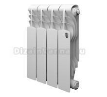 Радиатор биметаллический секционный Royal Thermo Revolution B 350 4 секции, боковое проходное подключение, белый