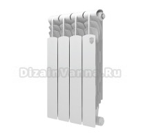 Радиатор биметаллический секционный Royal Thermo Revolution B 500 4 секции, боковое проходное подключение, белый