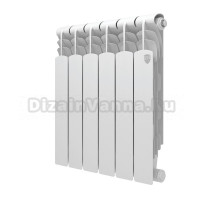 Радиатор биметаллический секционный Royal Thermo Revolution B 500 6 секций, боковое проходное подключение, белый