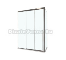 Душевой уголок Veconi Premium Prato 300 SP GR-L 100х90, профиль брашированный графит, стекло прозрачное