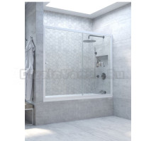 Шторка на ванну Vegas Glass Zv Novo 150 01 01 профиль белый, стекло прозрачное