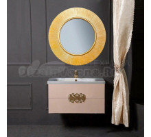 Мебель для ванной комнаты Armadi Art NeoArt 80 капучино с ручками Ajur золото, зеркало Shine