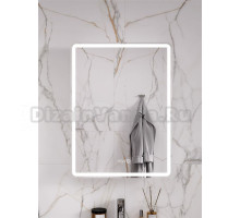 Зеркало-шкаф EQUIL Nice 60 R с подсветкой, с часами, белое