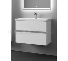 Тумба с раковиной Veneciana Allia 80 подвесная, глянцевая белая, раковина Астория 80