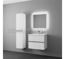 Мебель для ванной комнаты Veneciana Allia 70 подвесная, глянцевая белая, раковина Астория 70