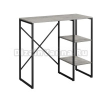 Шкаф над стиральной машиной Ridberg Colorado 1215153 над стиральной машиной с полками, бетон, черный