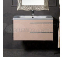 Тумба с раковиной Armadi Art NeoArt 80 капучино с ручками Luce хром