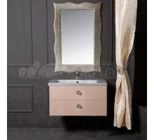 Мебель для ванной комнаты Armadi Art NeoArt 80 капучино с ручками Satine хром, зеркало Soho