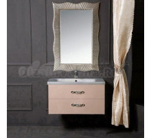 Мебель для ванной комнаты Armadi Art NeoArt 80 капучино с ручками Wave хром, зеркало Soho