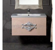 Тумба с раковиной Armadi Art NeoArt 80 капучино с ручками NeoArt серебро