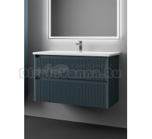 Тумба с раковиной Veneciana Alterno 100 подвесная, матовая серая