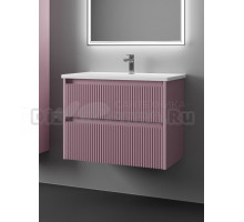 Тумба с раковиной Veneciana Alterno 80 подвесная, матовая пудровая