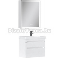 Мебель для ванной комнаты EQUIL Corner 60.2Y подвесная, белый глянец