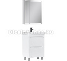 Мебель для ванной комнаты EQUIL Corner 70.2Y напольная, белый глянец