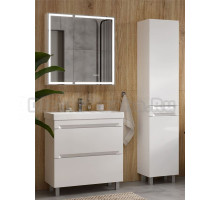 Мебель для ванной комнаты EQUIL Corner 80.2Y напольная, белый глянец