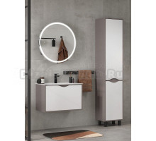 Мебель для ванной комнаты EQUIL Smile 70.1Y подвесная, белый софт, лен антрацит