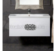 Тумба с раковиной Armadi Art NeoArt 100 white с ручками Ajur хром