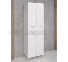 Шкаф-пенал для ванной Aqua de Marco Olivia 60 напольный, глянцевый белый