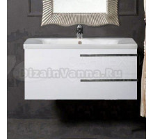 Тумба с раковиной Armadi Art NeoArt 100 white с ручками Luce хром