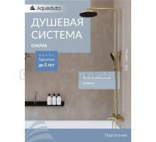 Душевая стойка Aqueduto Chuva CHU0250 шлифованное золото