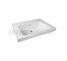 Мебельная раковина Dreja Harmony 65 накладная, глянцевая белая, прямоугольная, фарфор