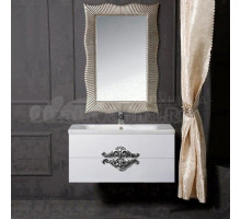 Мебель для ванной комнаты Armadi Art NeoArt 100 white с ручками NeoArt серебро, зеркало Soho