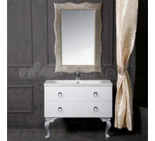 Мебель для ванной комнаты Armadi Art NeoArt 100 white с ручками Moon хром, зеркало Soho, с ножками