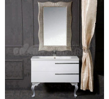 Мебель для ванной комнаты Armadi Art NeoArt 100 white с ручками Luce хром, зеркало Soho, с ножками