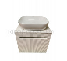 Тумба с раковиной SINTESI STL.W7025 белая, раковина SIN-LVB-APP-403 глянцевая белая