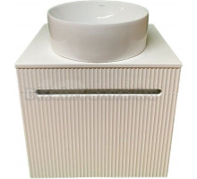 Тумба с раковиной SINTESI STL.W7025 белая, раковина SIN-LVB-APP-416 глянцевая белая