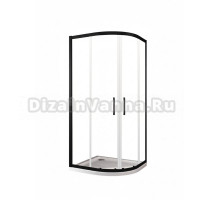 Душевой уголок Huppe X1 KY K K2S2 T R550 90х90, матовый черный