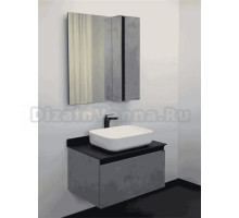 Мебель для ванной комнаты Comforty Эдинбург 75 подвесная, светлый бетон, с раковиной COMFORTY T-Y9378