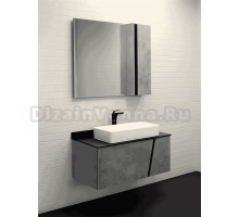 Мебель для ванной комнаты Comforty Эдинбург 90 подвесная, светлый бетон, с раковиной COMFORTY 78189