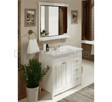 Мебель для ванной комнаты Comforty Тбилиси 90 напольная, белый глянец, с раковиной COMFORTY XD-F90