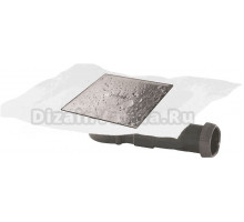 Душевой трап (лоток) Huppe Master V 47H0026000000025 10 см, решетка матовый сатин, с сифоном, под плитку