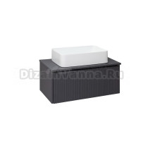 Тумба с раковиной Aqua de Marco Monaco 80 подвесная, графит