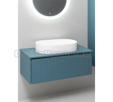 Тумба с раковиной Aqua de Marco Monaco 90 подвесная, аквамарин