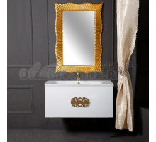 Мебель для ванной комнаты Armadi Art NeoArt 100 white с ручками Ajur золото, зеркало Soho