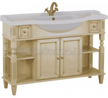 Тумба с раковиной Migliore Kantri 121, decape sabbia, ручки хром