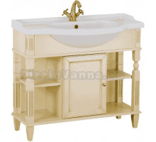 Тумба с раковиной Migliore Kantri 96, decape sabbia, ручка золото