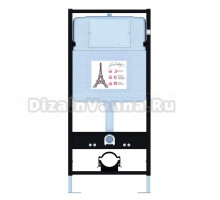 Инсталляция для унитаза Jacob Delafon E36495-NF крепление к полу и стене, с регулировкой по высоте