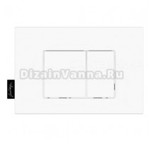 Кнопка смыва для унитаза Jacob Delafon E38065-00 пластик, цвет глянцевый белый, с антибактериальным покрытием