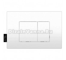 Кнопка смыва для унитаза Jacob Delafon E38065-MWH пластик, цвет матовый белый, с антибактериальным покрытием