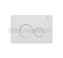 Кнопка смыва для унитаза Abber AC0121MW нержавеющая сталь, цвет матовый белый