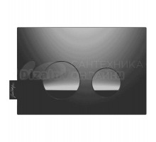 Кнопка смыва для унитаза Jacob Delafon E38068-BMT пластик, цвет матовый черный, с антибактериальным покрытием