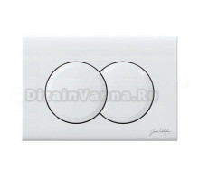 Кнопка смыва для унитаза Jacob Delafon E36496-00 пластик, цвет глянцевый белый, с антибактериальным покрытием